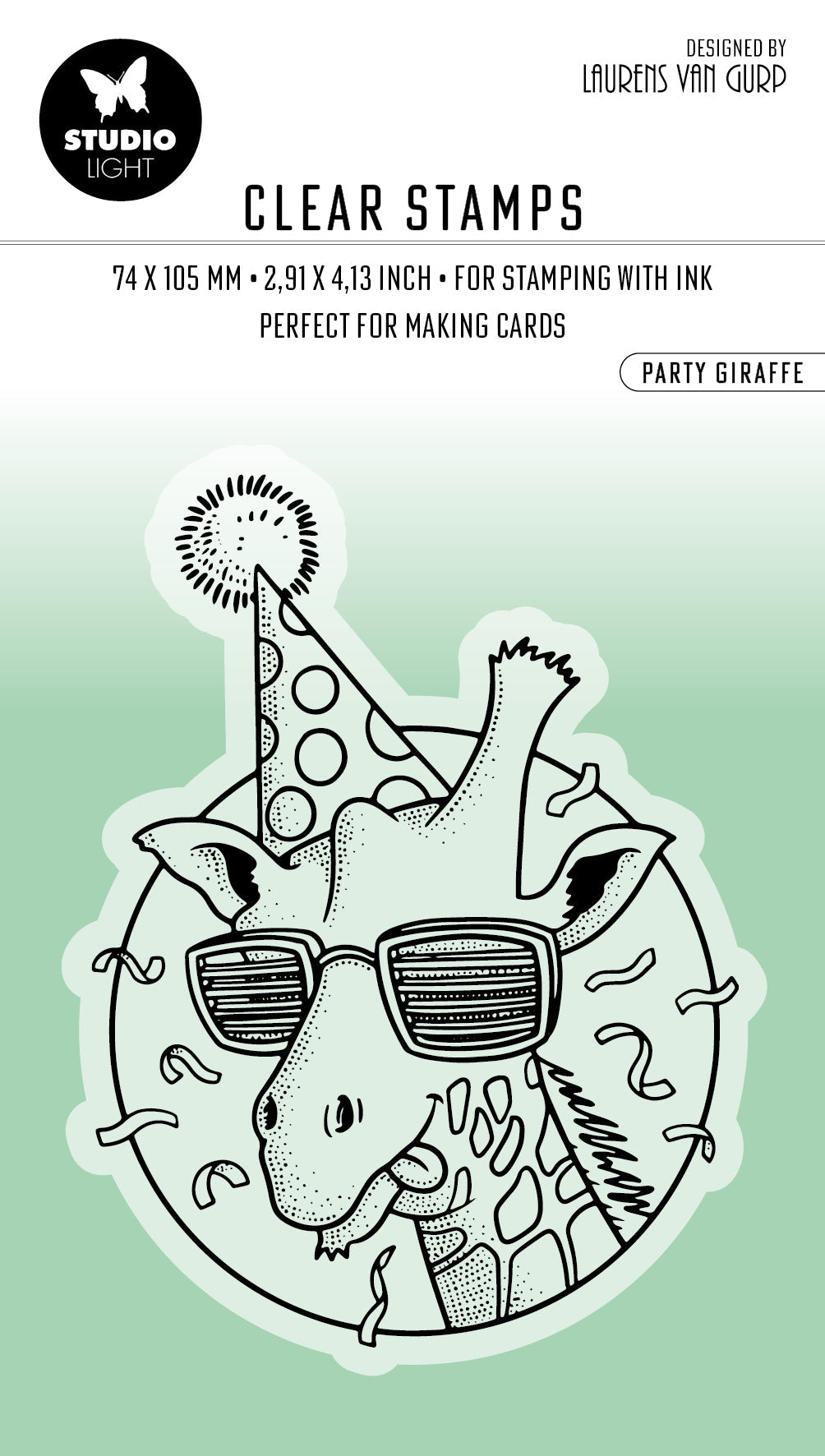BL Clear Stamp Party Giraffe Essentials 90x67x3mm 1 PC nr.407