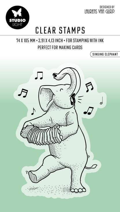 BL Clear Stamp Singing Elephant Essentials 90x60x3mm 1 PC nr.409