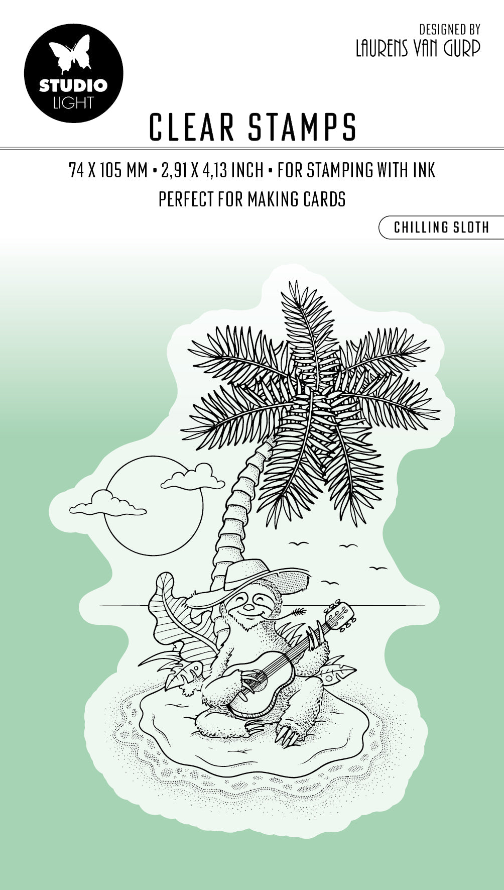 BL Clear Stamp Chilling Sloth By Laurens 91x63x3mm 1 PC nr.459