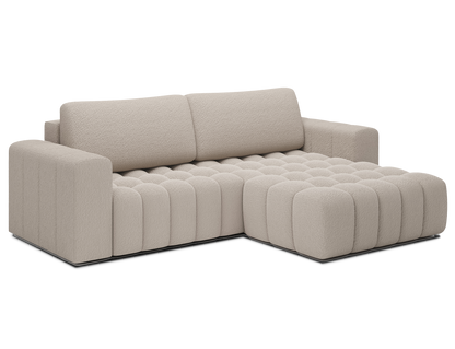 Bonett 4 Seater Storage Sleeper Chaise Sofa - Beige