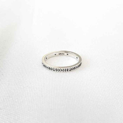 MOONPHASE | Bague en argent sterling 925 et zircon