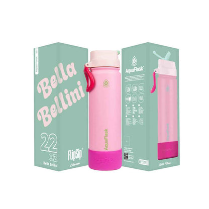 AquaFlask (22oz) Colorwave Flip Sip Insulated Water Bottle Double Wall Stainless Steel Hot & Cold