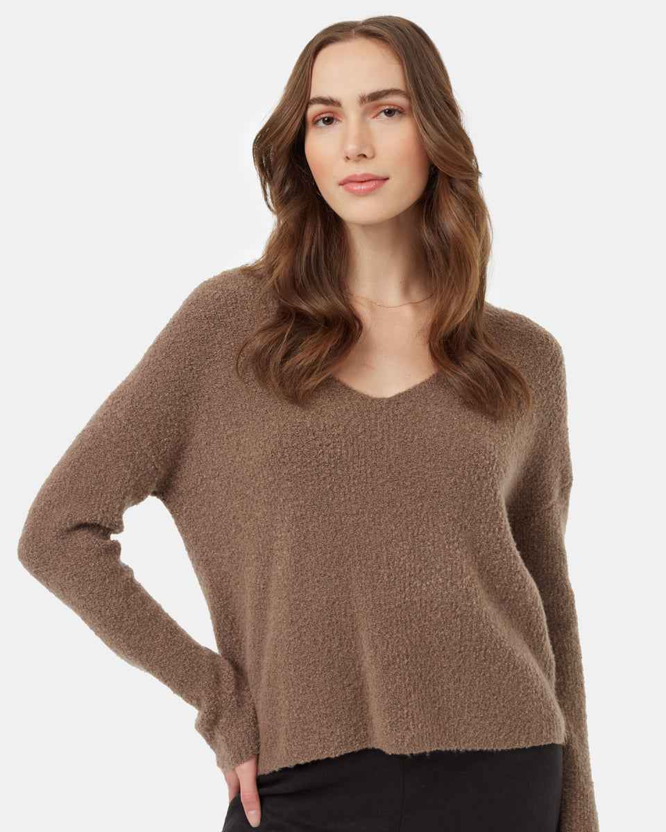 Highline Fuzzy V-Neck Sweater