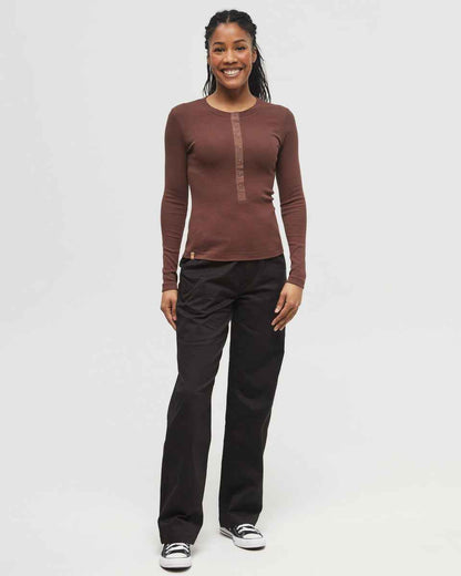 Rib Snap Placket Henley