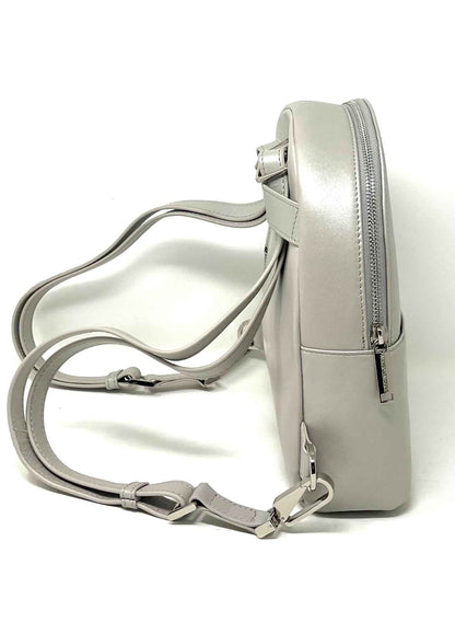 Petit Sac à dos en Cuir, Perlé, convertible - Caroline