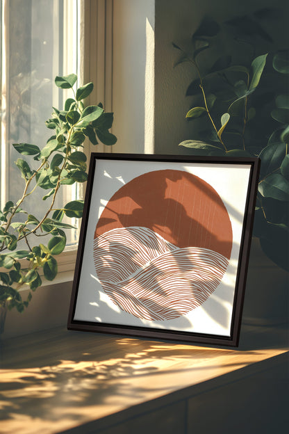 EARTH WAVES, Oeuvre sur toile étirée