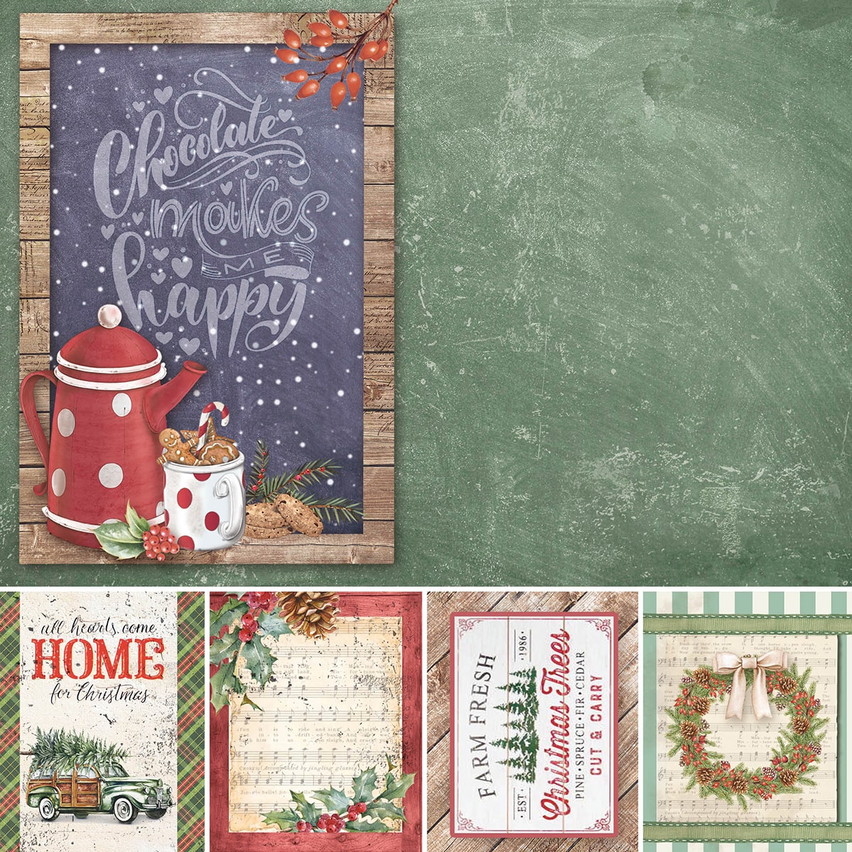 Christmas Vibes Pad 8x8 12/Pkg