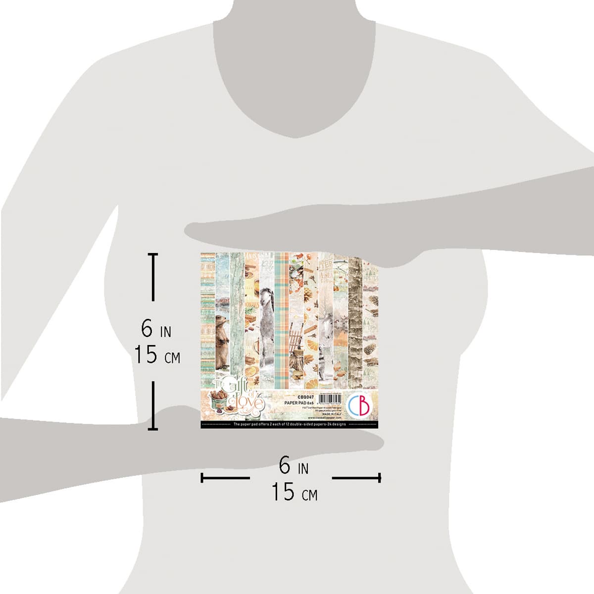 Ciao Bella The Gift of Love Paper Pad 6"x6" 24/Pkg