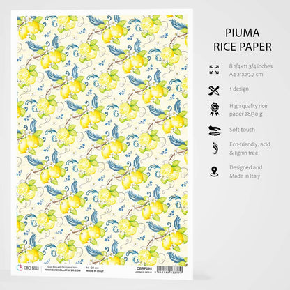 Ciao Bella Rice Paper A4 Limoni di Sicilia