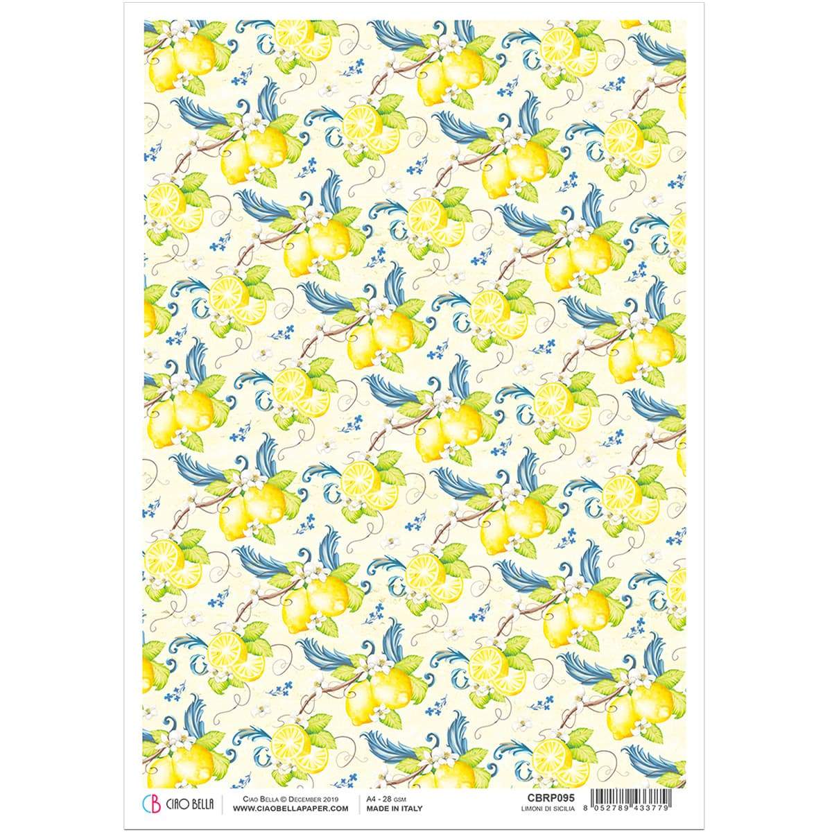 Ciao Bella Rice Paper A4 Limoni di Sicilia