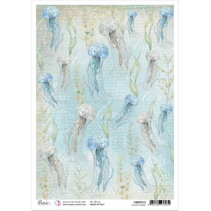 Ciao Bella Rice Paper A4 Jellyfish Dance