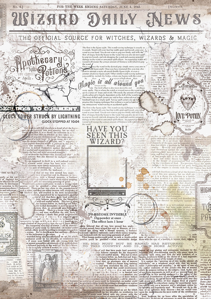 Vellum Wizard Academy Paper Patterns A4 6/Pkg