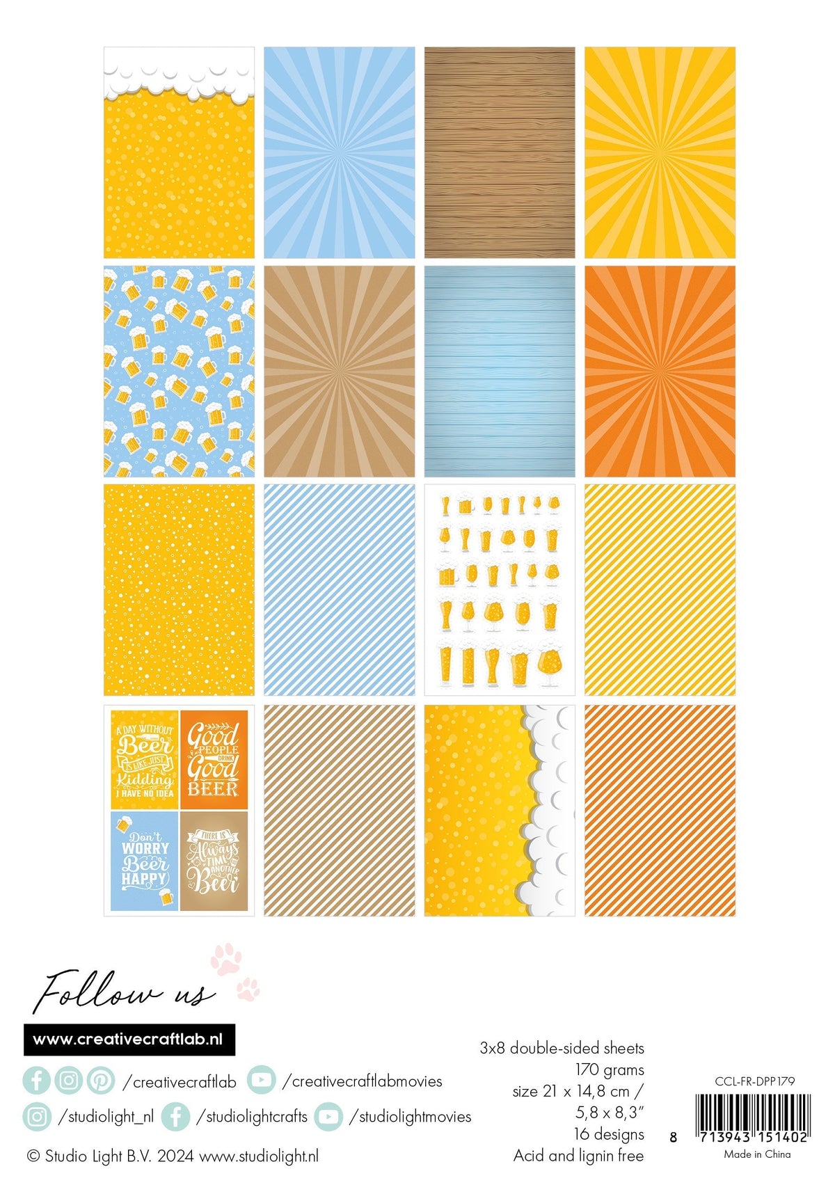 CCL Design Paper Pad Beer O'Clock Friendz 24 SH