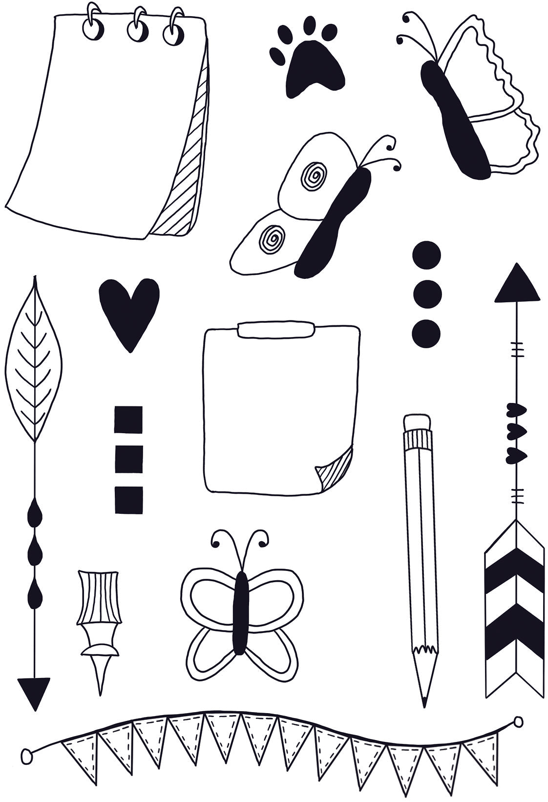 Creative Expressions Helen Colebrook Delightful Decorations 6 in x 4 in Clear Stamp Set
