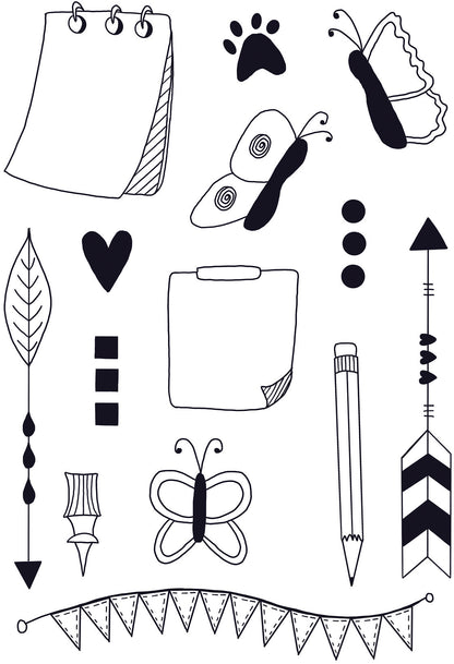 Creative Expressions Helen Colebrook Delightful Decorations 6 in x 4 in Clear Stamp Set