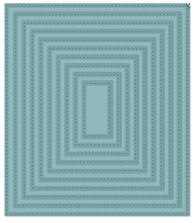 Noble Double Pierced Rectangles - Set B Die
