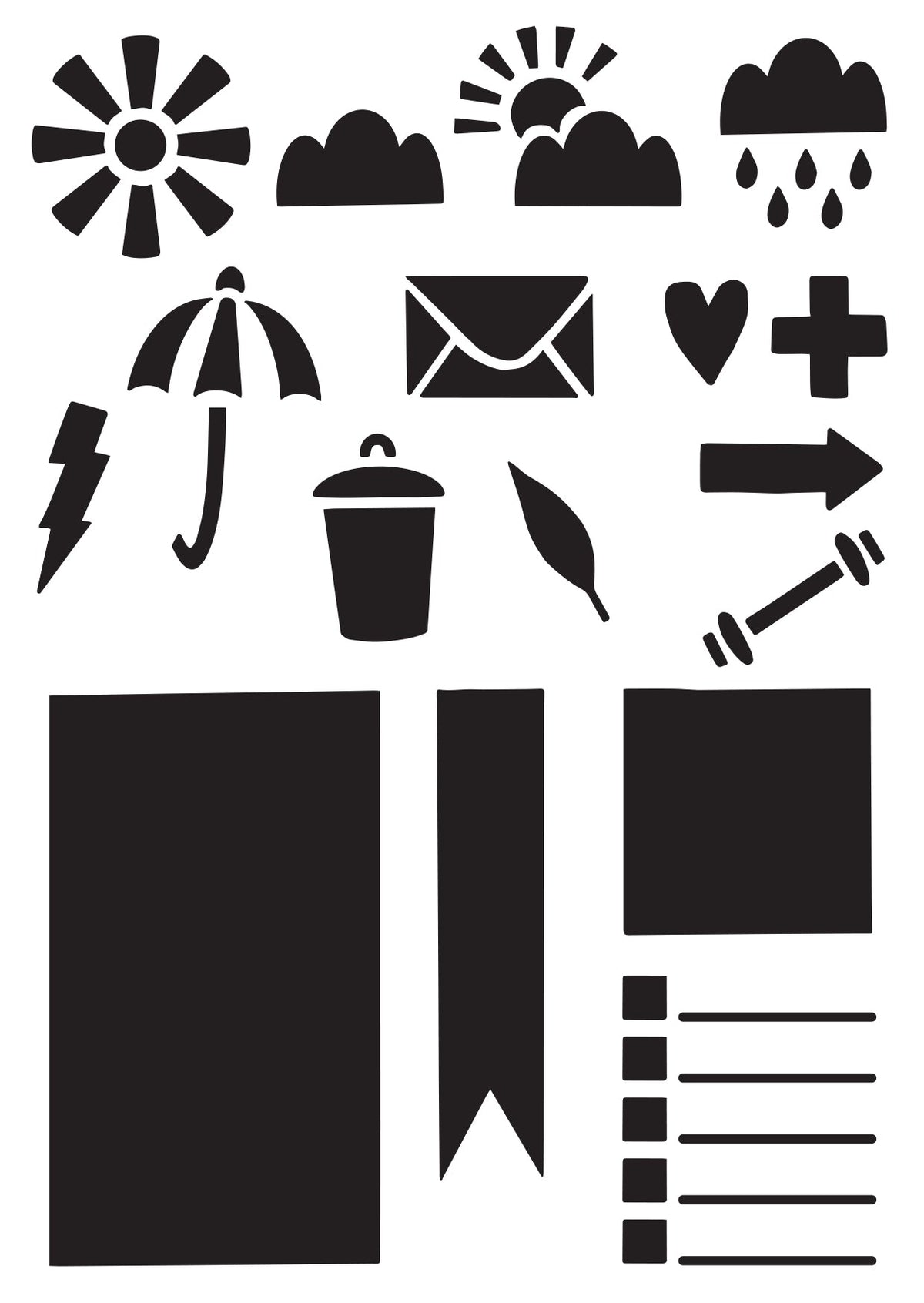 Creative Expressions Helen Colebrook Let Get Documenting 6 in x 4 in Stencil