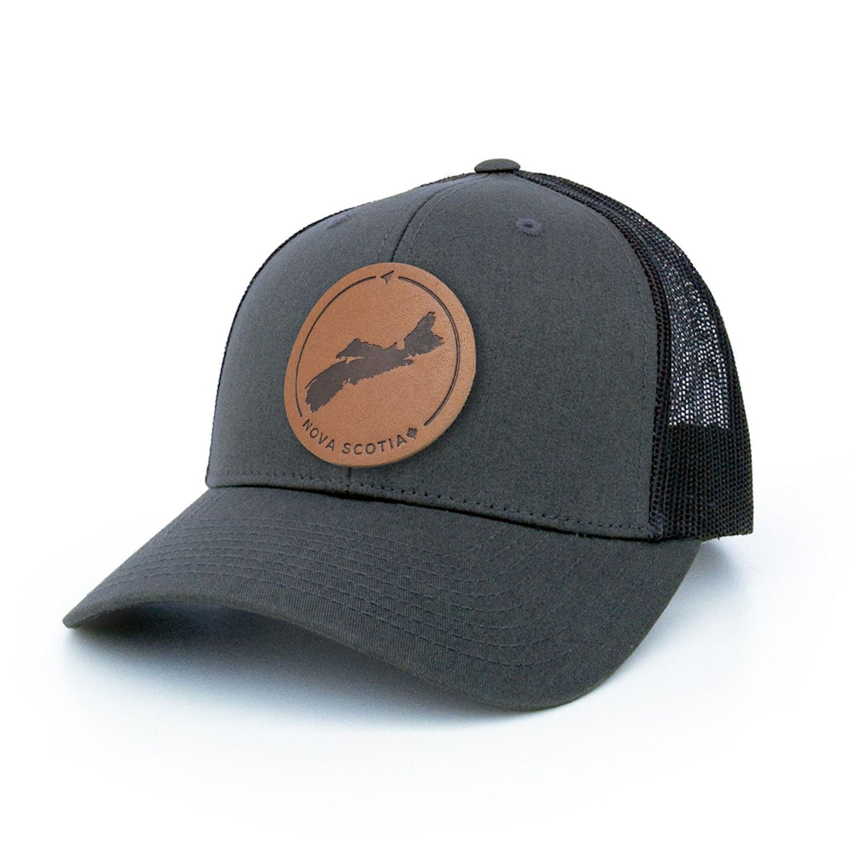 Nova Scotia Leather Patch Trucker Hat