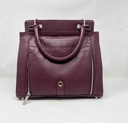 Sac à Main en Cuir Véritable Aubergine - Chloé