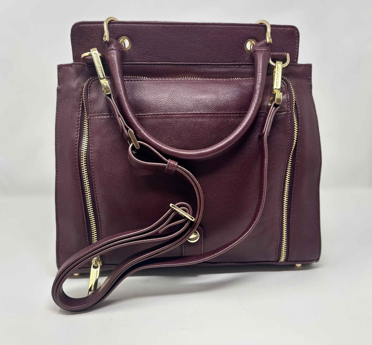 Sac à Main en Cuir Véritable Aubergine - Chloé
