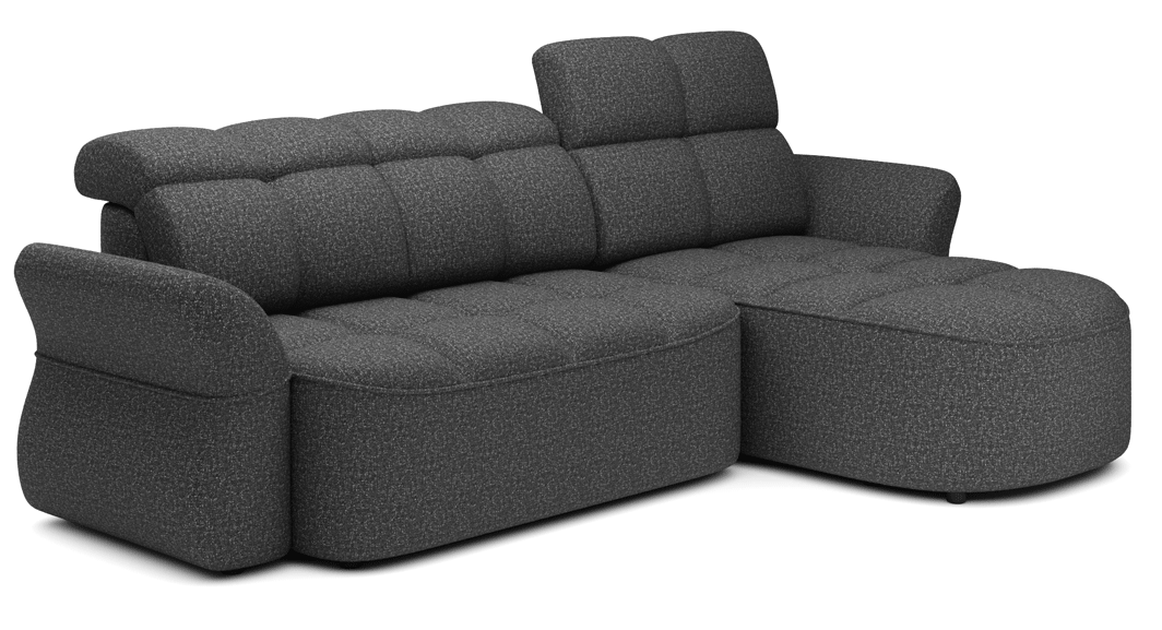 Beneth Storage Sleeper Chaise Sofa - Grey