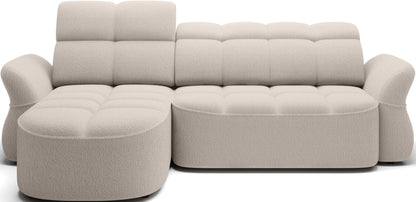 Beneth Storage Sleeper Chaise Sofa - Ivory Cream