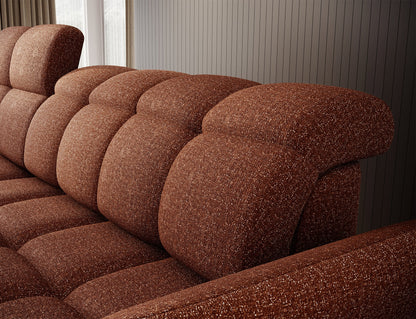 Beneth Storage Sleeper Chaise Sofa - Brick Rust