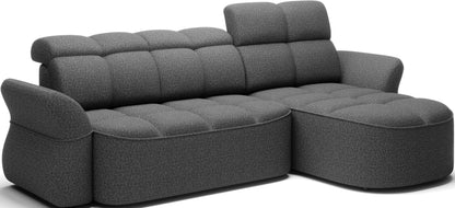 Beneth Storage Sleeper Chaise Sofa - Grey