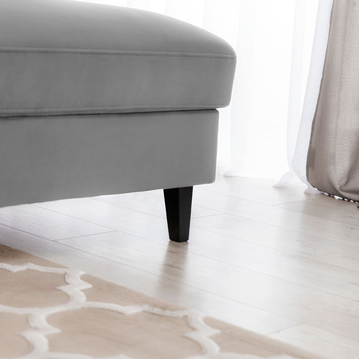 Foble Sectional Storage Sleeper Chaise Sofa - Light Grey