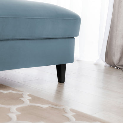 Foble Sectional Storage Sleeper Chaise Sofa - Aqua Blue