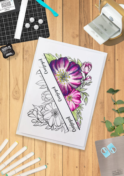 Petunia Background Acrylic Photopolymer Stamp Set (2pc)