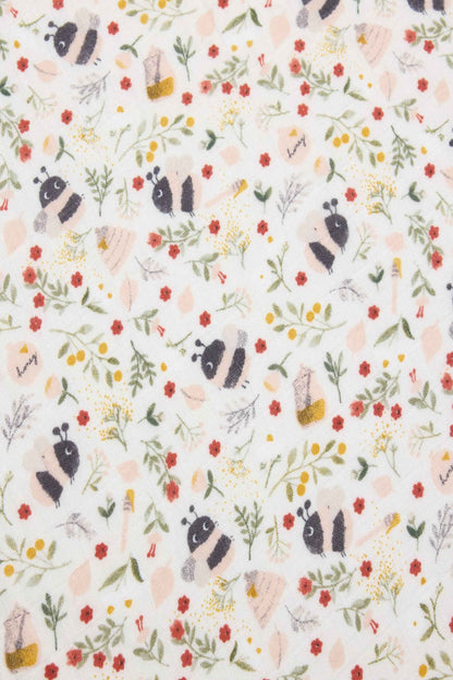 Muslin Fitted Crib Sheet - Bumble Bees