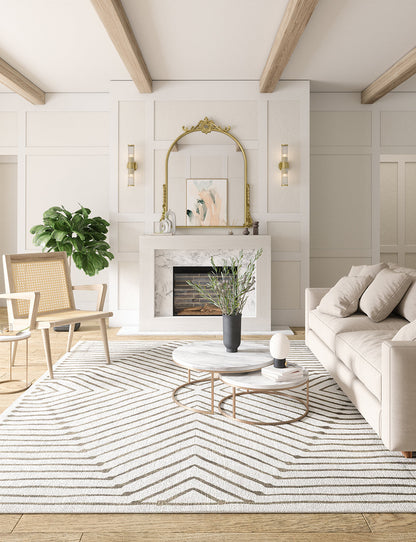 Calator Gold & Elfenbein Teppich