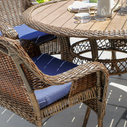 Cambridge 5-Piece Outdoor Wicker Dining Set - AURABAGS SHOP