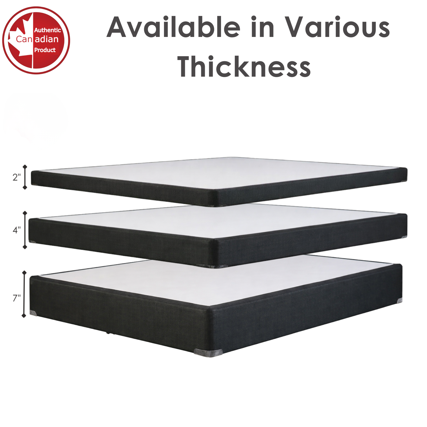 UltraFlex® Premium Massivholz Boxspring-Matratzenunterlage 7" Standard - Twin, Double, Queen, King | Robuste Premium-Matratzenbasis, keine Montage erforderlich, kompatibel mit allen Matratzentypen - Hergestellt in Kanada