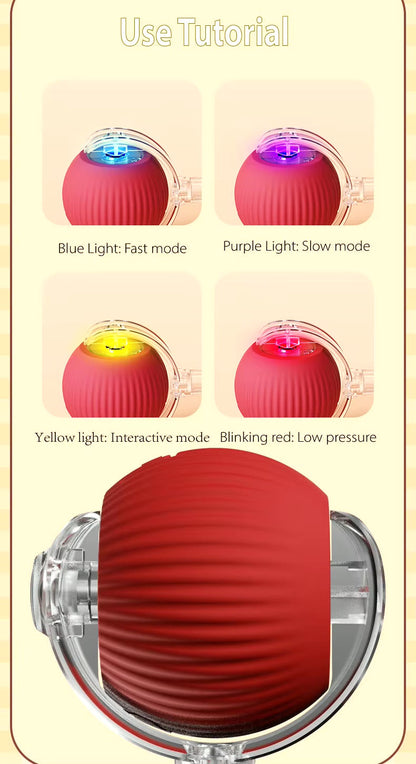 Pet Vibrating Bouncing Ball Toy with Tail