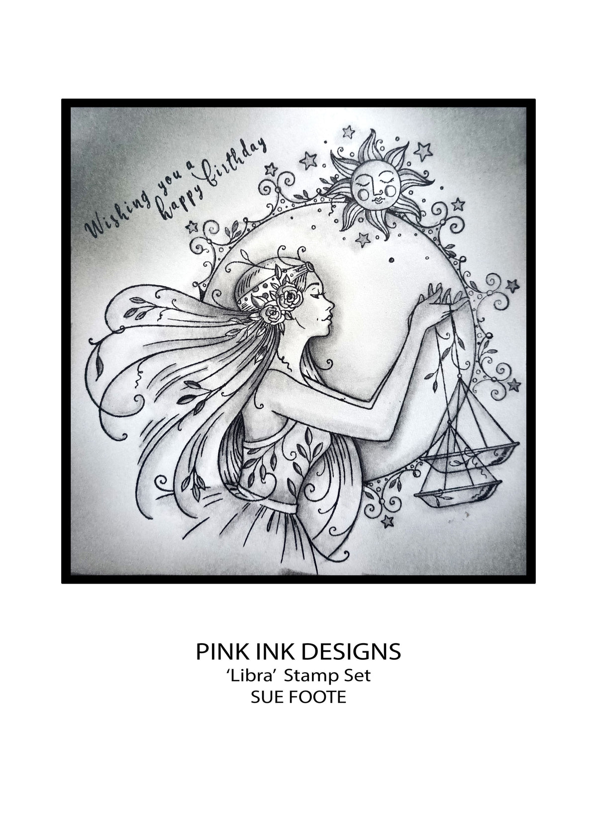 Pink Ink Designs Libra 6 in x 8 in Clear Stamp Set