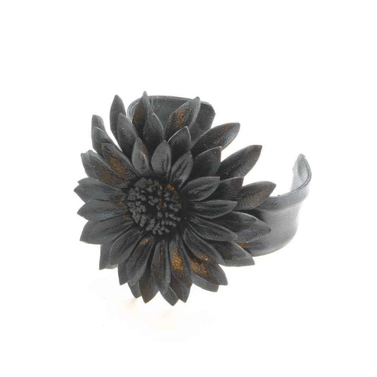 Leather Flower Cuff