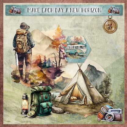 SL Die-Cut Paper Pad Adventure Awaits Essentials 32 SH