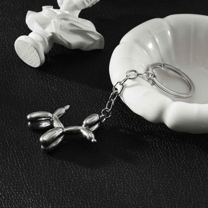 RATA Silver: Balloon Dog Charm Key Ring