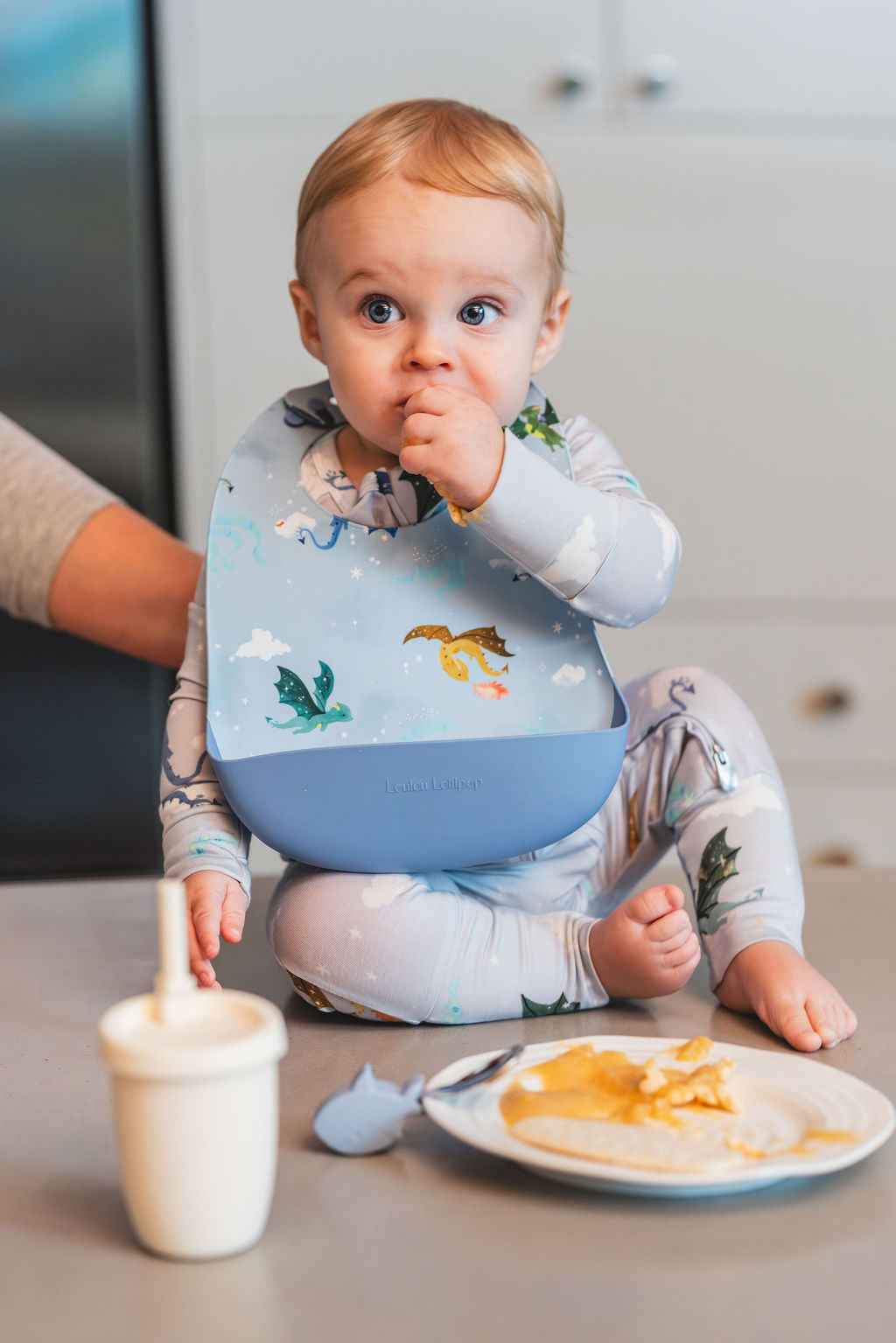 Silicone Bib Printed - Magical Dragons