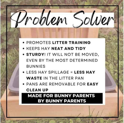 Rabbit Hay Feeder & Litter Box (XL Dowel)