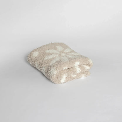 Blushing Beige & White Daisy Print Lovey