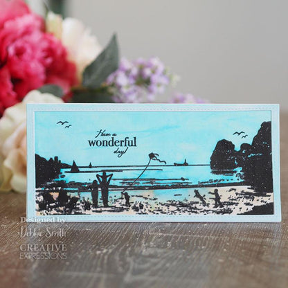 Creative Expressions Designer Boutique Collection Summer Holiday's DL Pre Cut Rubber Stamp