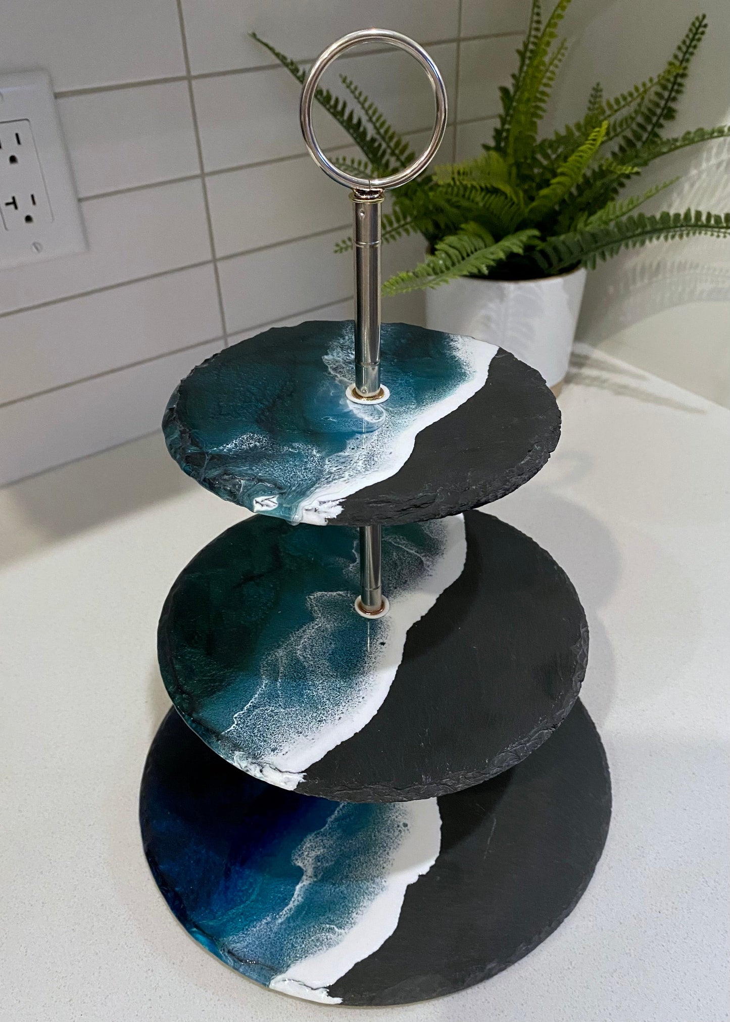 Slate Tiered Serving Platter - AURABAGS SHOP