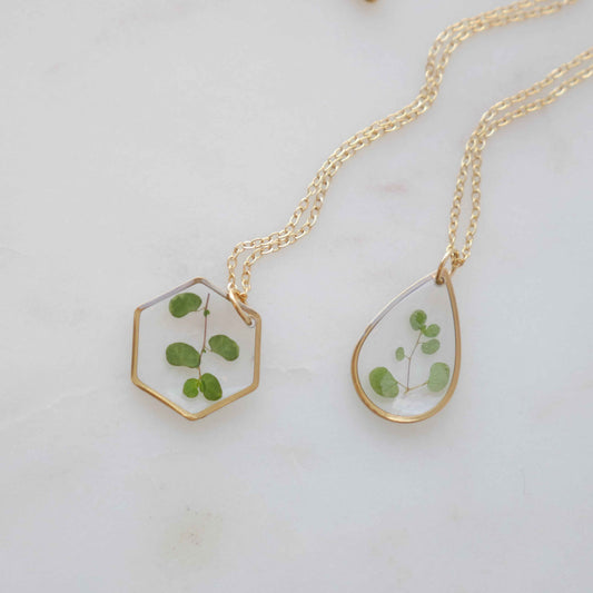 Collier Chloé - feuilles - (moyen 16mm)