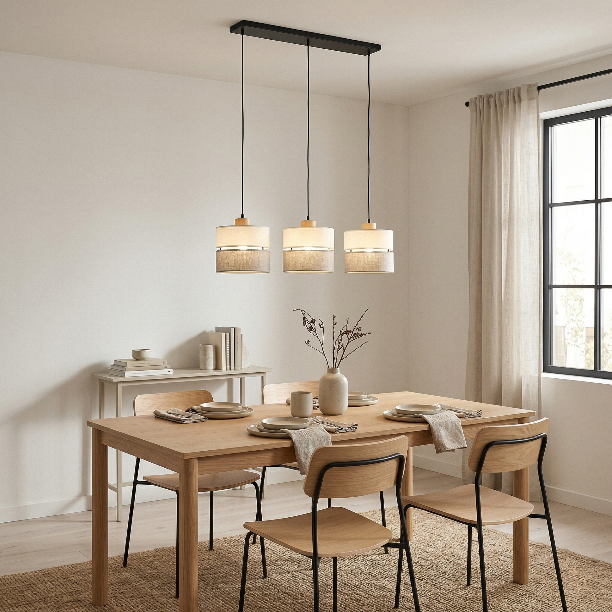 Eco Scandinavian 3-Light Pendant for Kitchen Island & Dining Table - AURABAGS SHOP