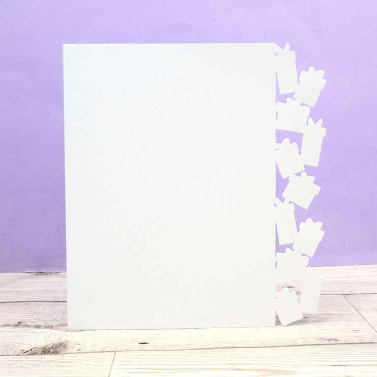 Festive Fancy-Edge Card Blanks - Gift Boxes