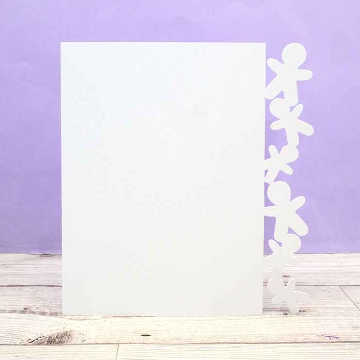 Festive Fancy-Edge Card Blanks - Gingerbread Men