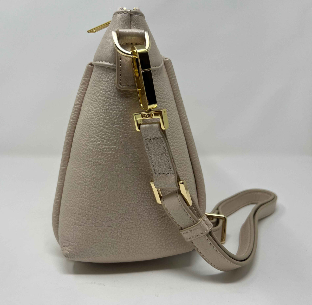 Sac à bandoulière en Cuir, Champagne | Elena